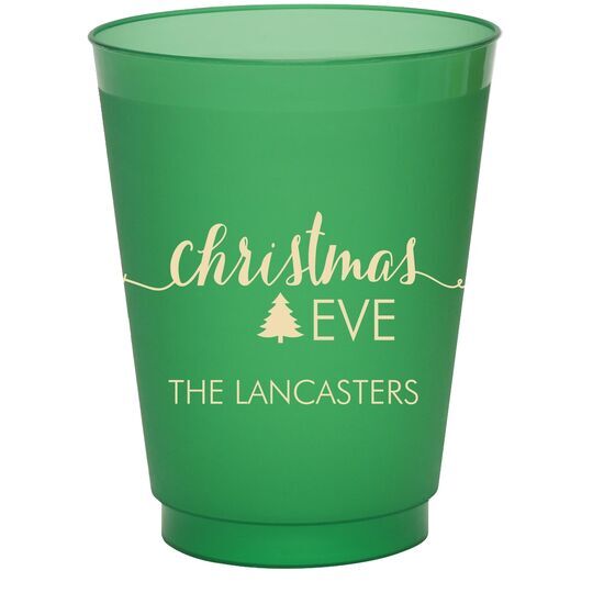 Elegant Christmas Eve Colored Shatterproof Cups